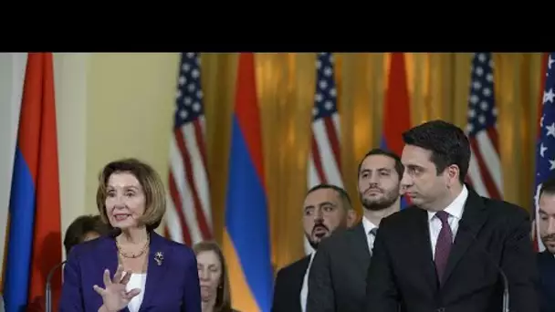 En visite en Arménie, Nancy Pelosi condamne les attaques "illégales" de l'Azerbaïdjan • FRANCE 24