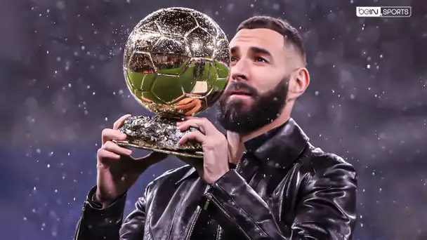 Karim Benzema présente son Ballon d'Or à Madrid