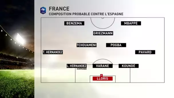 La composition probable de l'équipe de France contre l'Espagne pour la finale