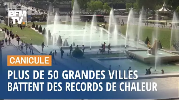 Canicule: une cinquantaine de grandes villes battent leur record de chaleur