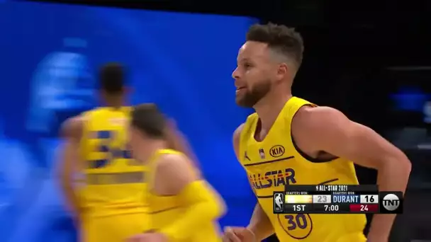 Steph No Look 3s Back-To-Back All-Stars  👀