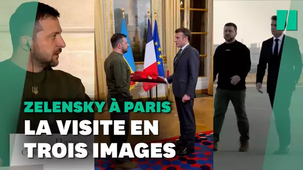 Guerre en Ukraine : Zelensky à Paris avec Macron, les trois images fortes de sa visite