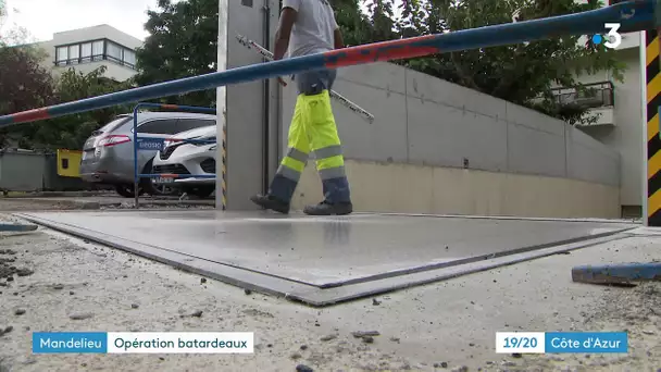 A Mandelieu, des batardeaux aux entrées des parkings où 8 personnes sont mortes lors des inondations