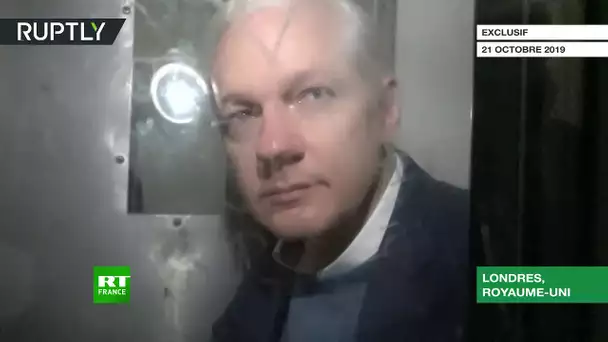 Londres : Assange dans un fourgon cellulaire après l’audience devant le tribunal