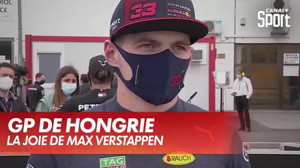 La joie de Max Verstappen après le GP de Hongrie