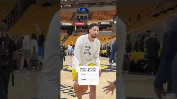 Haliburton getting warmed up ahead of NBA Finals Game 3!