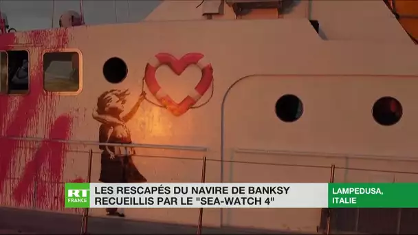 Les rescapés du navire de Banksy recueillis par le Sea Watch 4