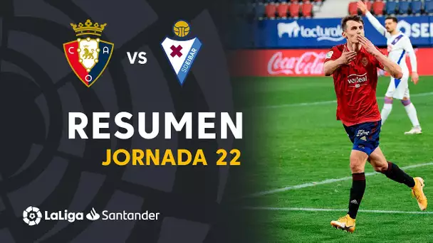 Resumen de CA Osasuna vs SD Eibar (2-1)