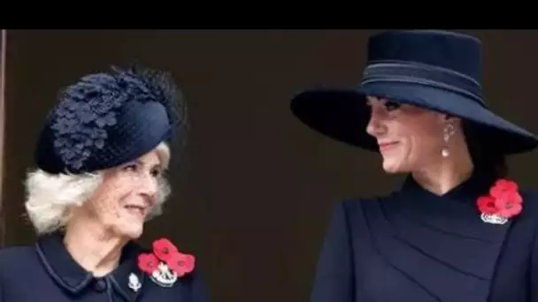 Kate Middleton prend les devants et calme Camilla "anxieuse" au cénotaphe avec des commentaires subt