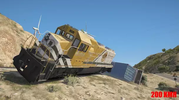 JE TENTE DES RECORDS DE VITESSE SUR GTA 5... EN TRAIN !? + EXTREME CRASH