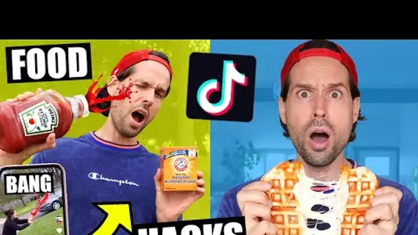 JE MANGE QUE DES RECETTES TIKTOK (et le Ketchup m'explose dans le visage) - HUBY