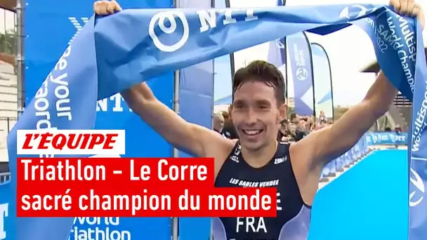 Le Français Pierre Le Corre champion du monde de triathlon longue distance