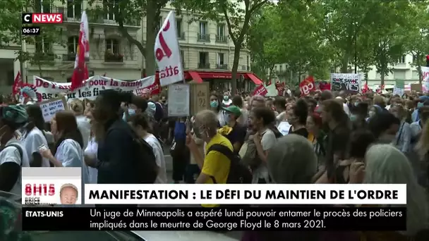 Manifestation des soignants : le défi du maintien de l'ordre