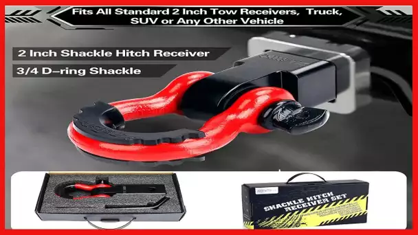 AUTOBOTS Shackle Hitch Receiver 2", 45,000 Lbs Break Strength Heavy Duty Receiver
