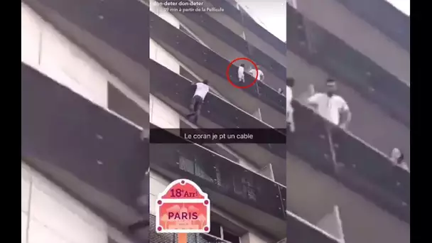 Un jeune escalade un balcon et sauve un bébé suspendu !