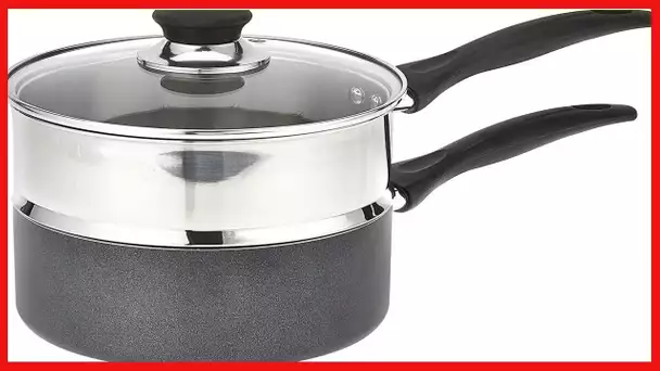 T-fal B1399663 Specialty Stainless Steel Double Boiler with Phenolic Handle Cookware, 3-Quart, Silve