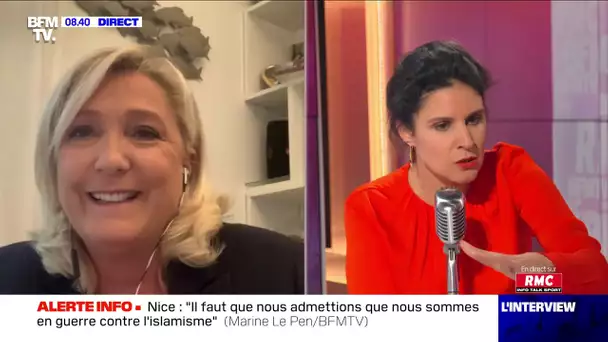 Marine Le Pen face à Apolline de Malherbe en direct