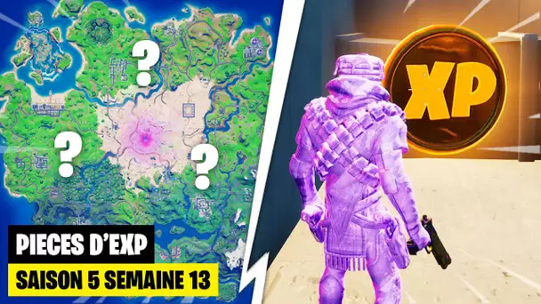 TROUVER LES 10 PIECES D'XP DE LA SEMAINE 13 SUR FORTNITE ! (FORTNITE PIECES XP SAISON 5 SEMAINE 13)