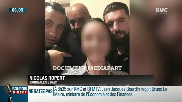 Quand Alexandre Benalla faisait un 'selfie' avec son arme dans un restaurant