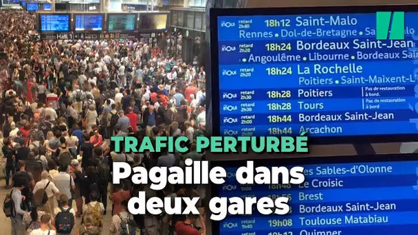 À Montparnasse et en gare du Nord, trafic très perturbé et nuit de pagaille