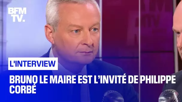 Bruno Le Maire face à Philippe Corbé en direct