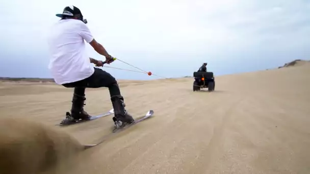 Défi : SKI TRACTÉ par un QUAD sur les dunes d'Essaouira ! (feat. Ultimate Family)