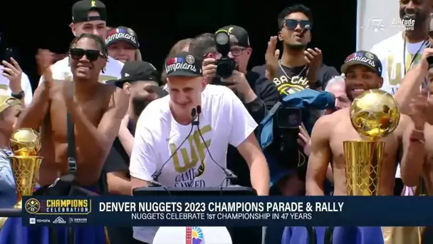 “This One Is For You” - Nikola Jokic Speaks At Nuggets 2023 Champions Parade!