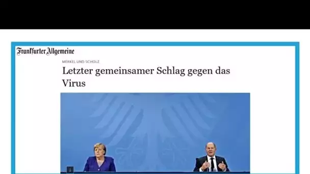La "dernière action commune contre le virus" d'Angela Merkel et Olaf Scholz • FRANCE 24