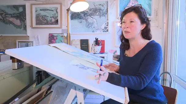 Portrait : Marine Le Breton, artiste cartographe redessine des cartes de marine