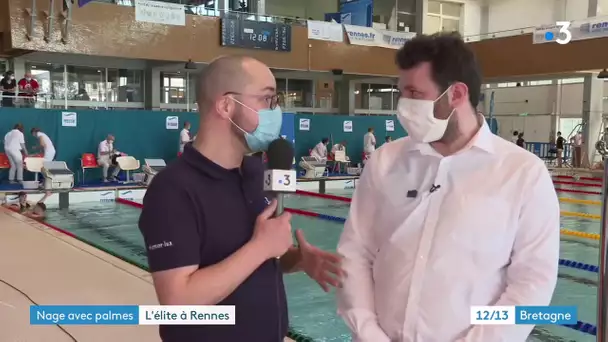 Nage avec palmes, le duplex depuis la piscine de Bréquigny