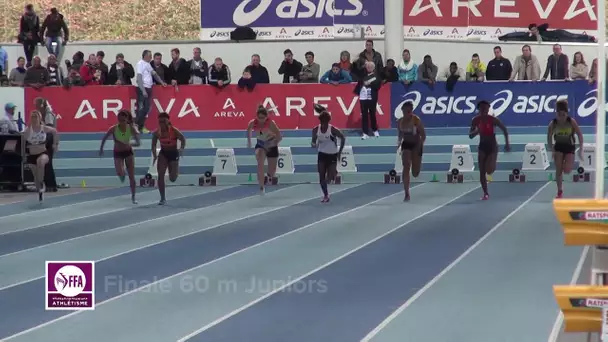 Nantes 2015 : Finale 60 m Juniors F (Floriane Gnafoua en 7&#039;&#039;42)