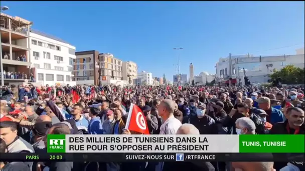 «On vit un coup d'Etat» : des milliers de Tunisiens dans la rue pour s'opposer au président
