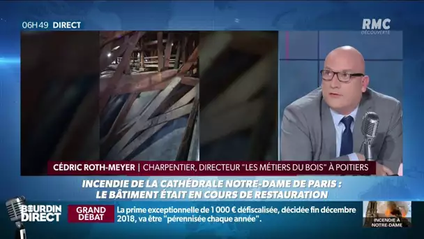 Incendie de Notre-Dame de Paris: 'On va essayer de reconstituer la charpente en chêne à l&#039;identique'