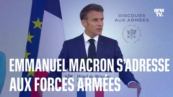Emmanuel Macron s'adresse aux forces armées à la veille du 14 juillet