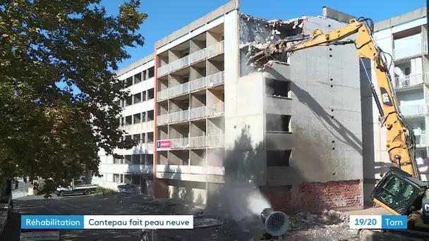 Démolition d'un immeuble à Cantepau symbole du renouveau du quartier albigeois