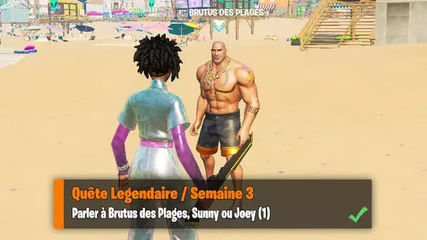 "PARLER A BRUTUS DES PLAGES, SUNNY OU JOEY" (FORTNITE DEFIS SEMAINE 3 SAISON 7)