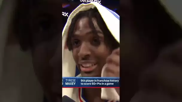 Tyrese Maxey dedicates his 50-PT performance to Kelly Oubre Jr. ♥️ | #Shorts