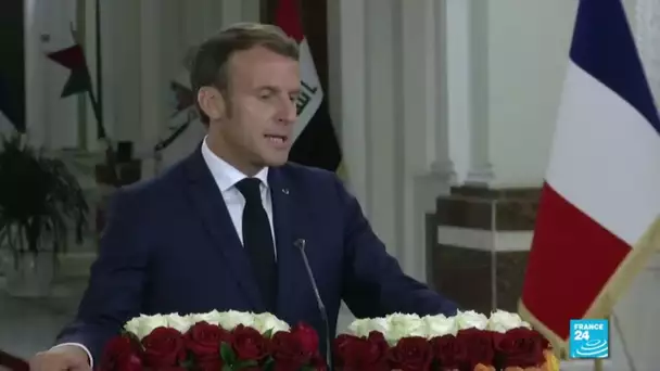 Emmanuel Macron en Irak : "l'interférence étrangère, principal challenge du pays"