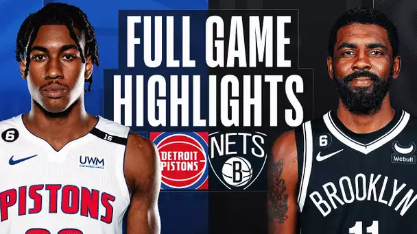 PISTONS at NETS | FULL GAME HIGHLIGHTS | January 26, 2023
