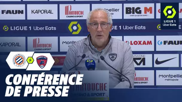 Conférence de presse MONTPELLIER HÉRAULT SC - CLERMONT FOOT 63 (1-1)  / 2023/2024