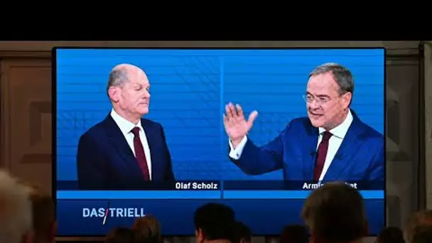 Débat télévisé en Allemagne : affaibli, Armin Laschet lâche ses coups contre Olaf Scholz