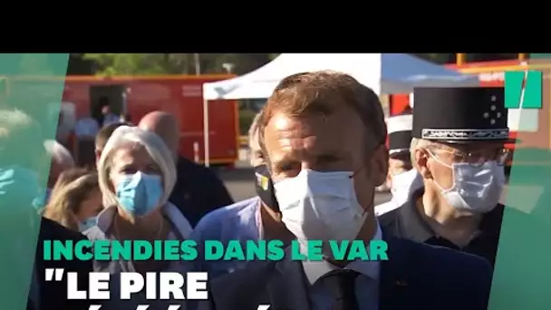 Incendies dans le Var: pour Emmanuel Macron "le pire a été évité"