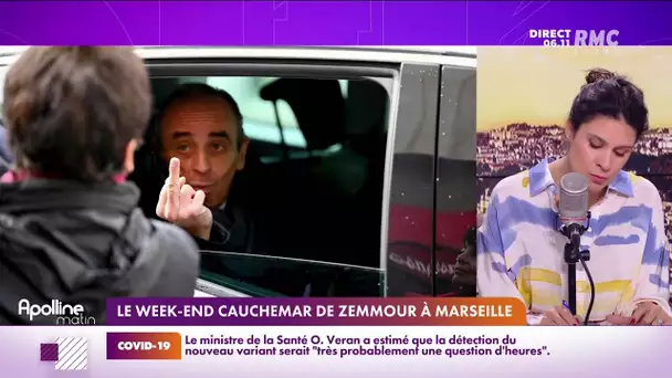 Un doigt d'honneur pour conclure une visite chaotique d'Eric Zemmour à Marseille