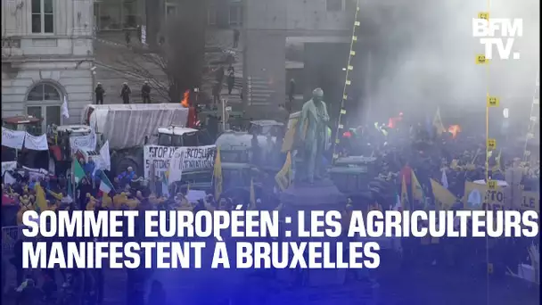 Agriculteurs: 1.000 tracteurs dans les rues de Bruxelles, tensions en marge du sommet de l'UE