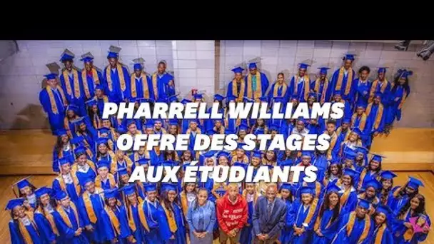 Pharrell Williams offre des stages à des étudiants de Harlem