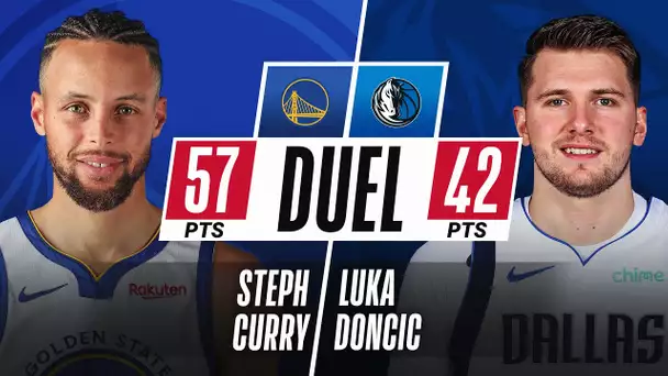Steph and Luka Combine For 9️⃣9️⃣ Points In DUEL 👀