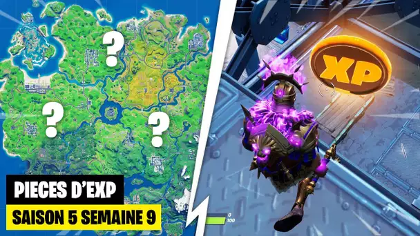 TROUVER LES 10 PIECES D'XP DE LA SEMAINE 9 SUR FORTNITE ! (FORTNITE PIECES XP SAISON 5 SEMAINE 9)