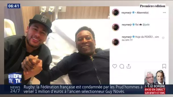 Neymar a rendu visite à Pelé à l&#039;hôpital américain de Neuilly