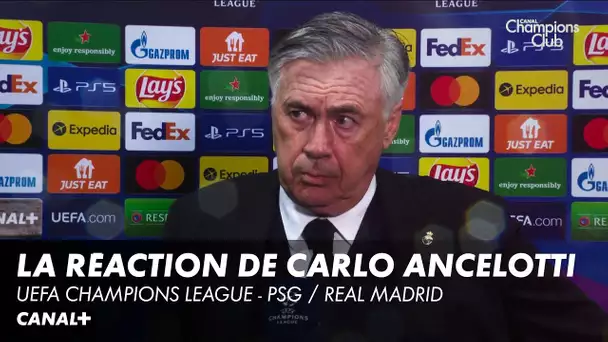 La réaction de Carlo Ancelotti - UEFA Champions League - PSG / Real Madrid