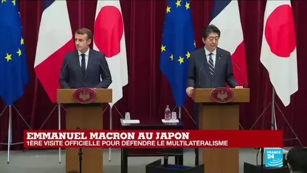REPLAY - Les questions adressées à Emmanuel Macron et Shinzo Abe